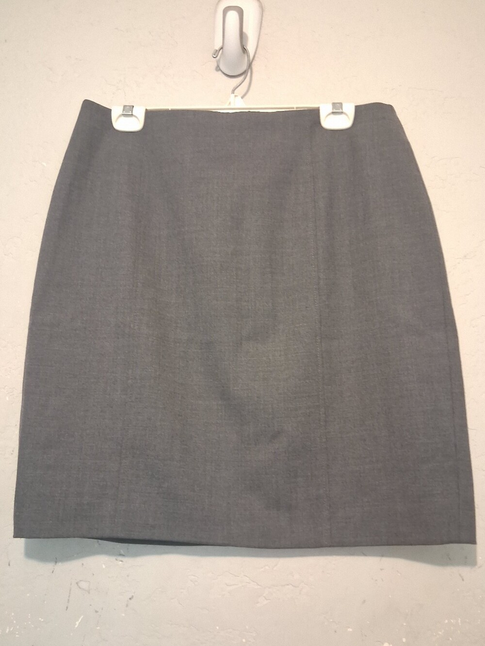Brooks Brother Women Pencil Skirt Wool Blend Gray Quiet Luxury Minimalist Sz12